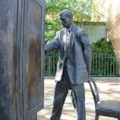 CS Lewis statue, east Belfast - Digory opening the wardrobe